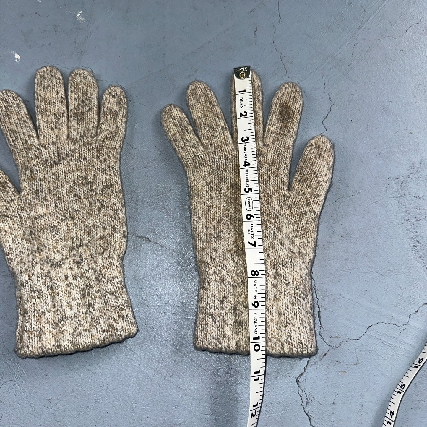 Eddie Bauer Wool Gloves Small Med Charcoal Black Gray Winter VTG Made In USA