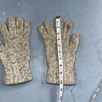 Eddie Bauer Wool Gloves Small Med Charcoal Black Gray Winter VTG Made In USA