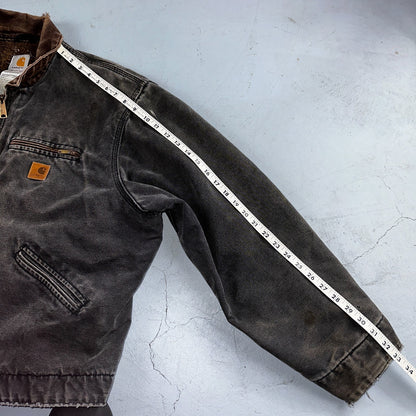 Carhartt VTG Detroit Jacket Men's 2XL Lined Blanket Workwear J97 BLK Thrashed