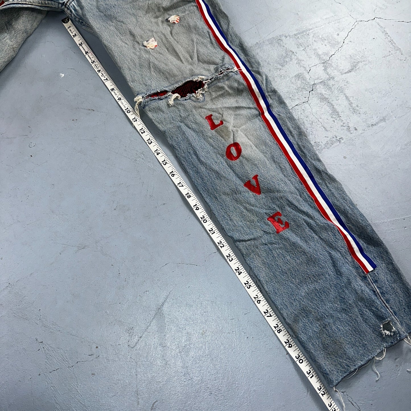 Levis 501 Vintage 90s USA XX Straight Leg Jeans Blue Custom Love 36x34 Act 33x32