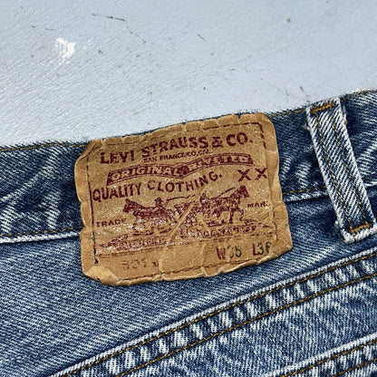 Levis 501 Vintage 90s USA 80s XX Straight Leg Jeans 35x36 Light Wash Act 32x31