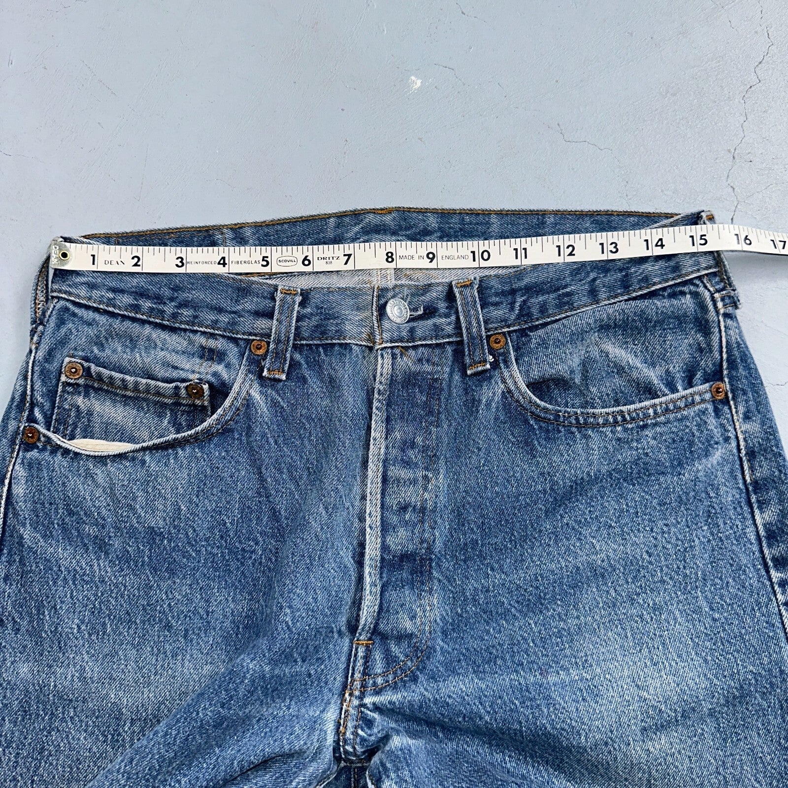 Levis 501 Vintage 80s USA XX Straight Leg Jeans Blue Med Wash 34x38 Act 31x33