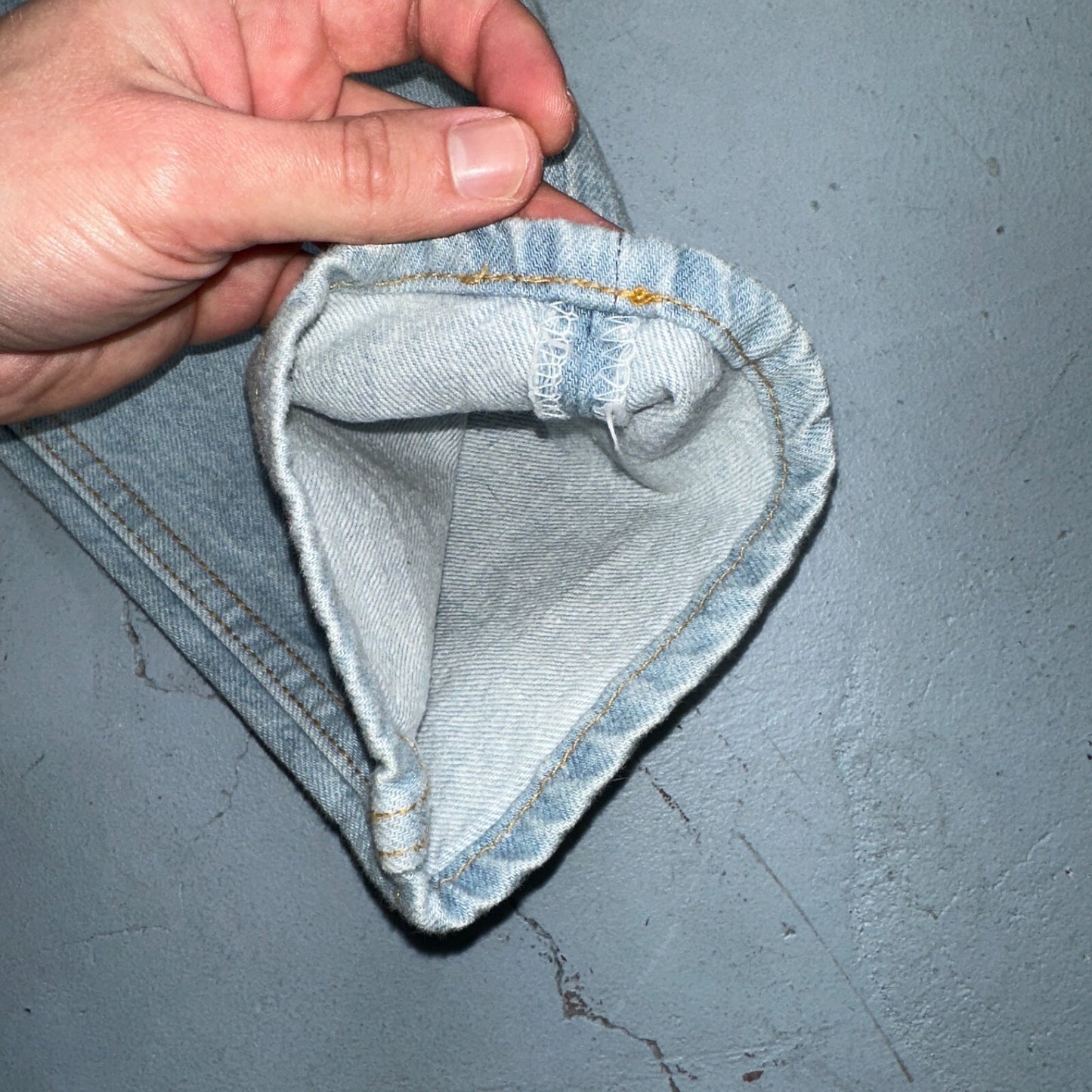 Levis 701 Vintage 90s USA XX Straight Leg Jeans Blue Light Wash 501 Rare 25x32