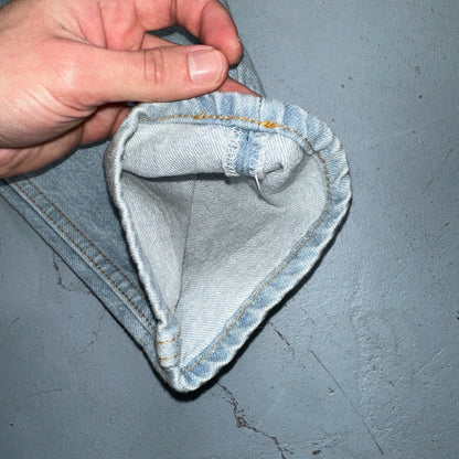 Levis 701 Vintage 90s USA XX Straight Leg Jeans Blue Light Wash 501 Rare 25x32