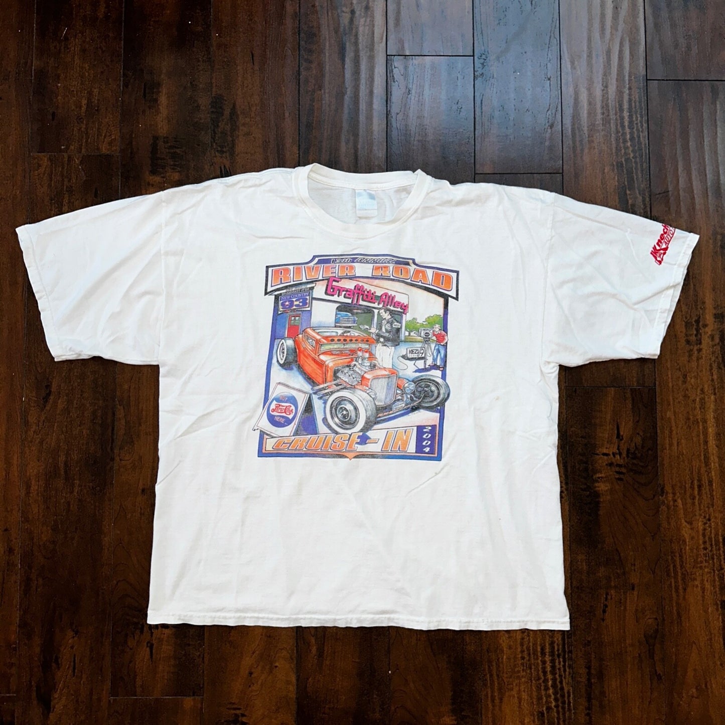 Graffiti Alley VTG Shirt Classic Antique Sports Cars America USA Nascar Driving