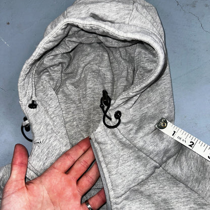 RLX Ralph Lauren Hoodie Mens Medium Gray Hybrid Pullover Gray Logo Training Gym