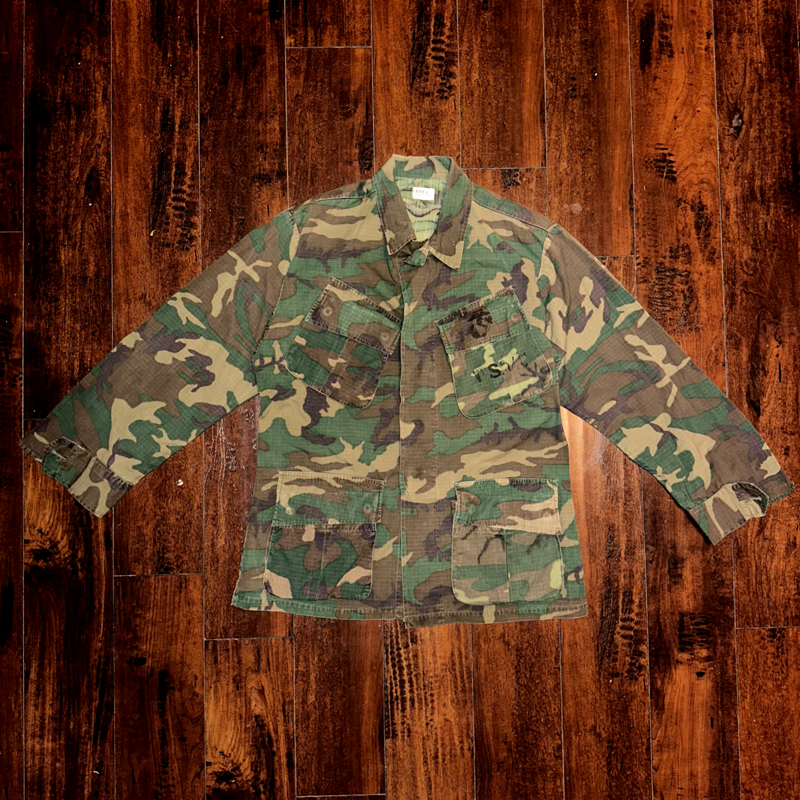 USMC 1968 Military Camouflage Wind Resistant Poplin Coat Camo Jacket Alpha 60s