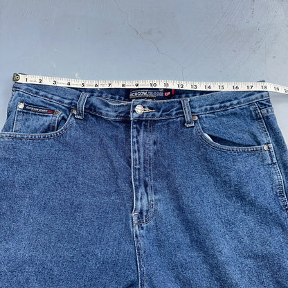 Richcow Jeans Vintage Y2K Carpenter Blue Denim Jeans Mens Size 38x32 Embroidery