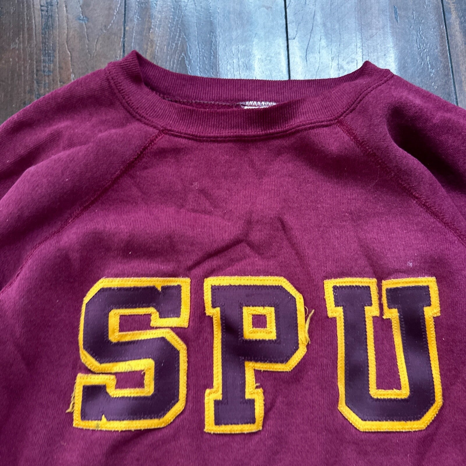 VTG SPU 80s Sports Seattle Pacific University Pullover Sweatshirt Crewneck USED