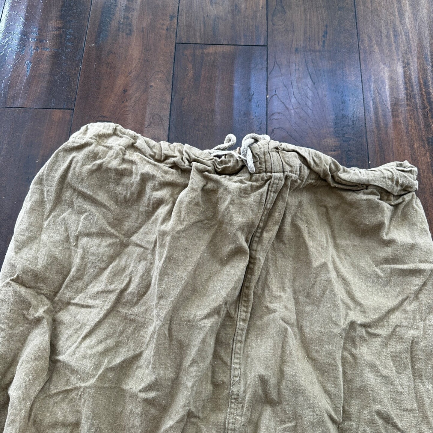 VTG WWII Canvas Garment Laundry Bag Rare Military Denim 1940s 40s 50s Stencil