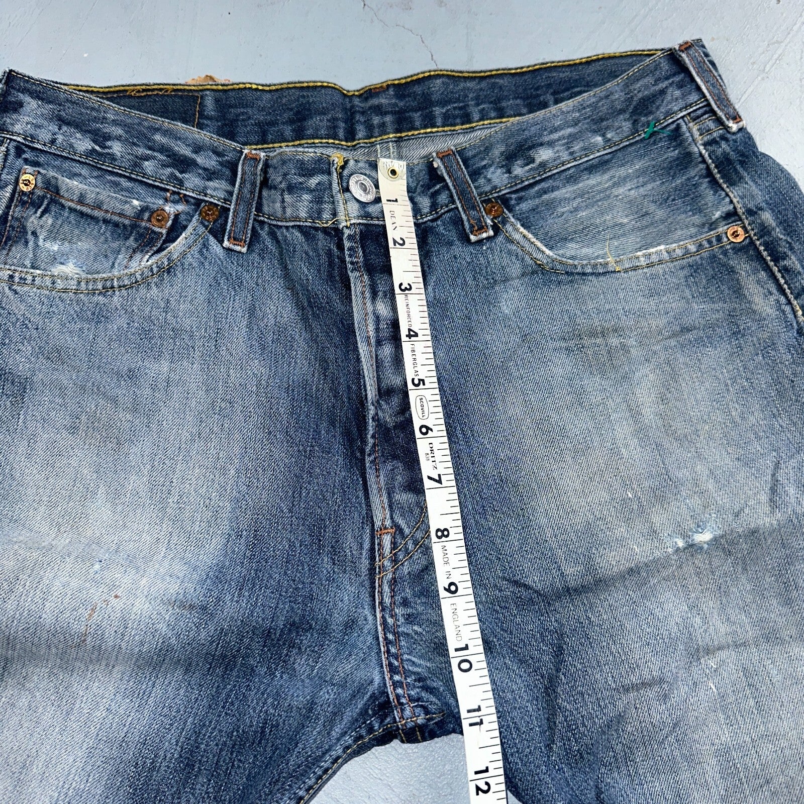 Levis 501 Vintage Y2K XX Straight Leg Jeans Blue Med Wash 33x34 Act 32x31
