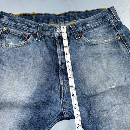 Levis 501 Vintage Y2K XX Straight Leg Jeans Blue Med Wash 33x34 Act 32x31