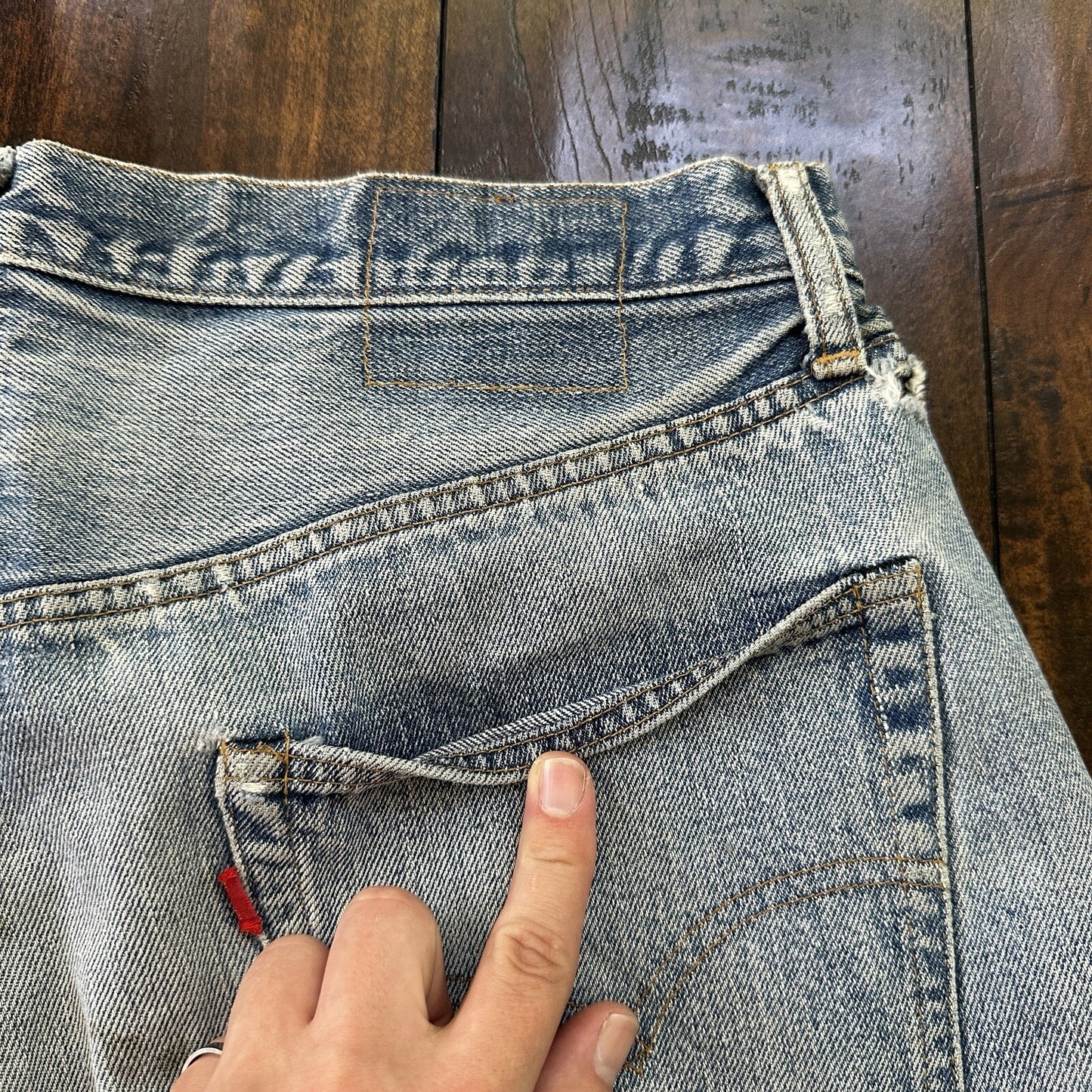 Levis VTG 70s SS Redline Selvedge USA 501 XX Jeans 66 80s 38x33 Act 34x27 CUT