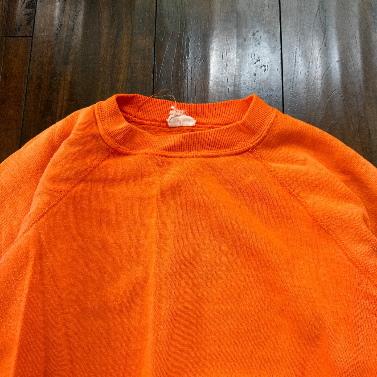 VTG 1960s Rockabilly Sweatshirt Sweater 60s 70s Blank Basic Afterhood USA Orange