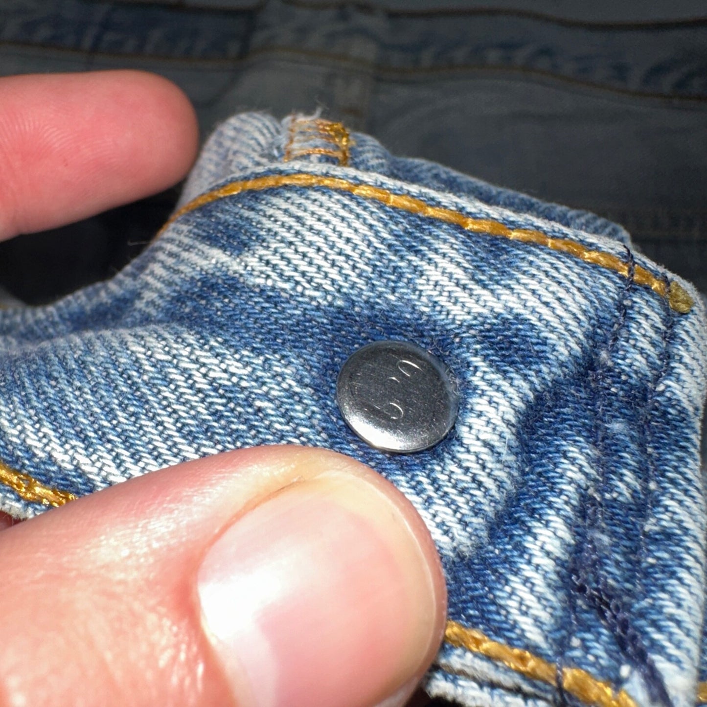 Levis 501 Vintage 90s USA XX Straight Leg Jeans Blue Light Wash 42x30 Act 41x26