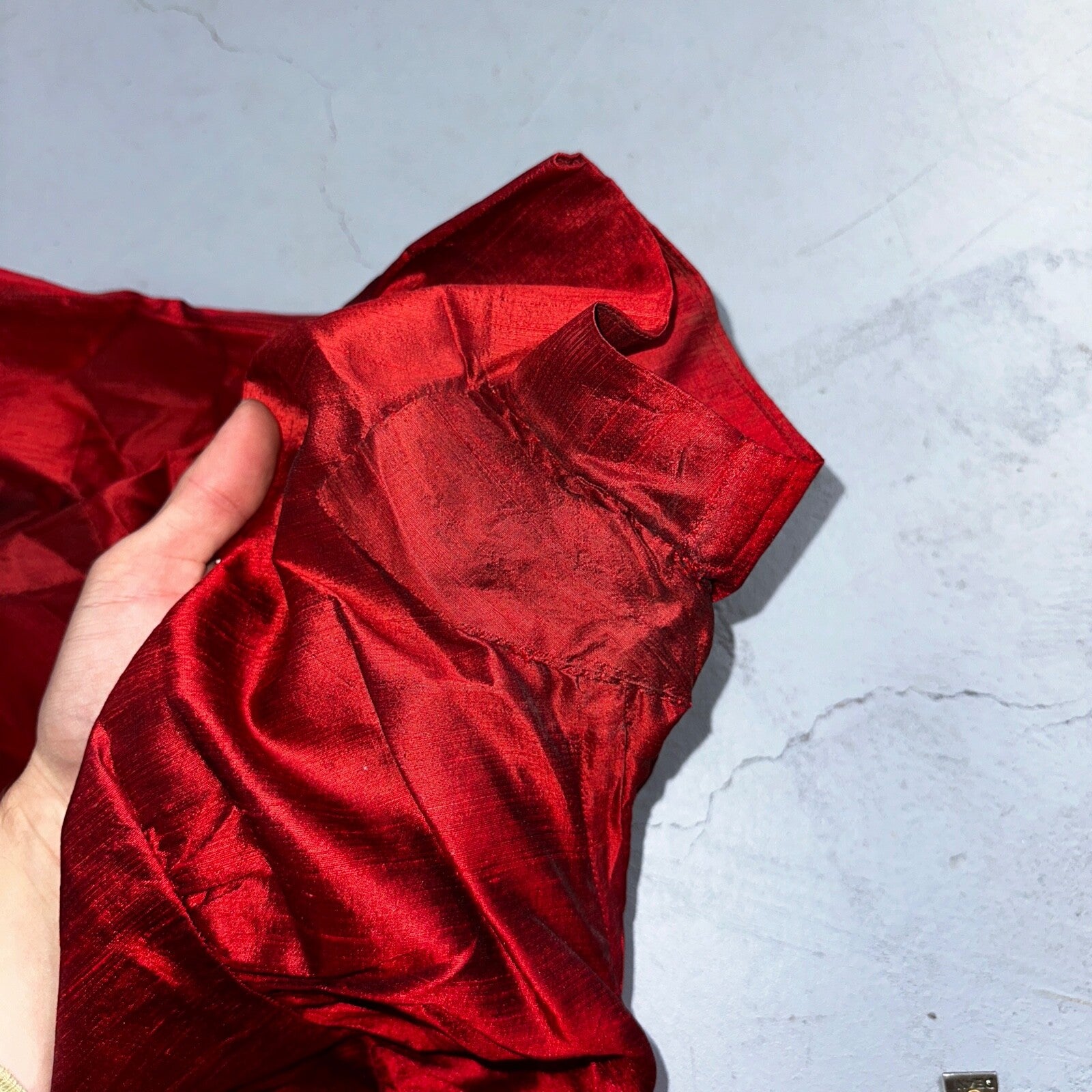 Real Vintage 1940s Lorayne Original Long Red Top Button Down Dress Women's 40s