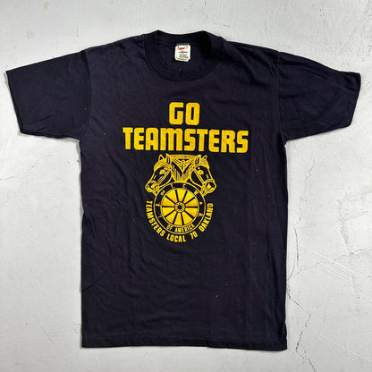 Go Teamsters 70s Navy Stedman VTG T Shirt Horses Animals Oakland Cool Random