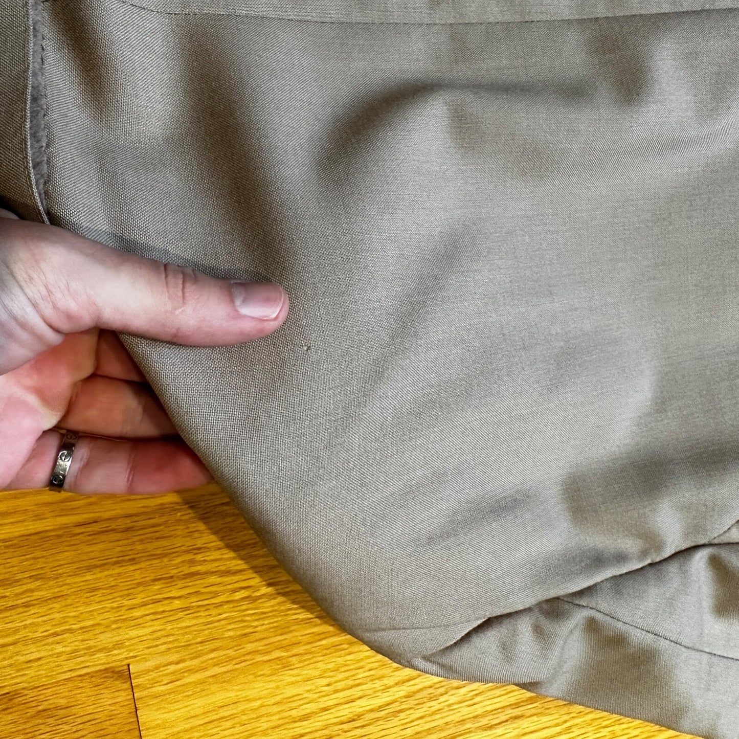 1960s Beige Sport Jacket VTG Mens Suit 44 36x29 Rockabilly Solid Tan Pants 60s