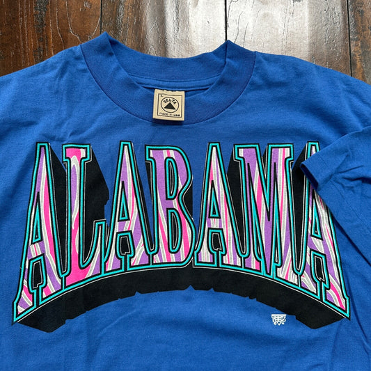 Alabama VTG T Shirt Band Rock Travel USA Delta Country Music Blue Single Stitch