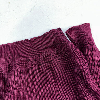 Eddie Bauer VTG 80s Sweater Mens Large Maroon Knit Henley Pullover Outdoor