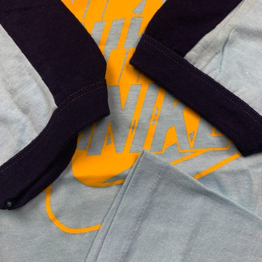 Nike Vintage T Shirt USA Rare Quad Swoosh Block Print Hike Pinwheel Oregon Japan