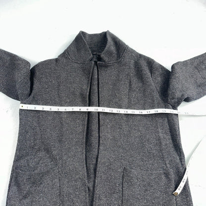 J Crew Sophie Sweater Blazer Womens M Merino Wool Jacket Heather Coal Gray