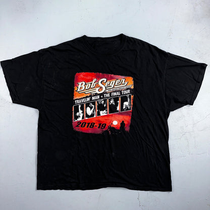 Bob Segen Final Tour VTG T Shirt 2019 Worn Cool Fade Big Size Black Rock N Roll
