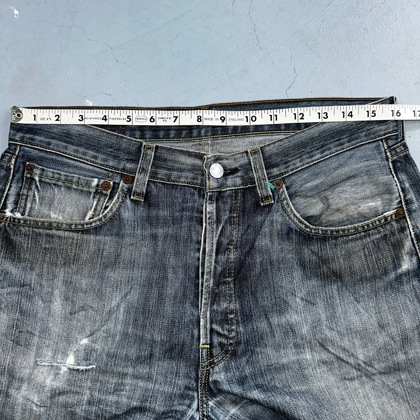 Levis 501 Vintage Y2K XX Straight Leg Jeans Blue Med Wash 33x30 Act 32x28