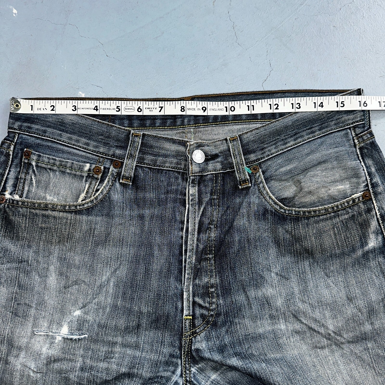 Levis 501 Vintage Y2K XX Straight Leg Jeans Blue Med Wash 33x30 Act 32x28