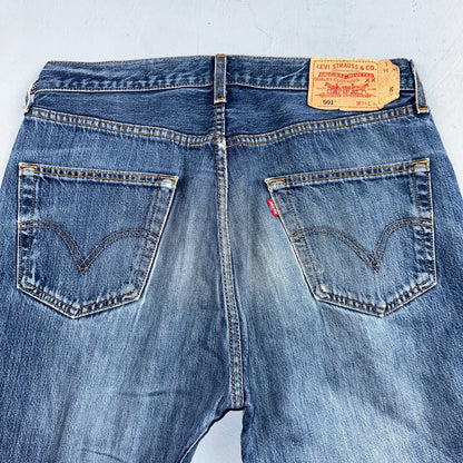 Levis 501 Vintage Y2K XX Straight Leg Jeans Blue Med Wash 34x34 Act 33x27
