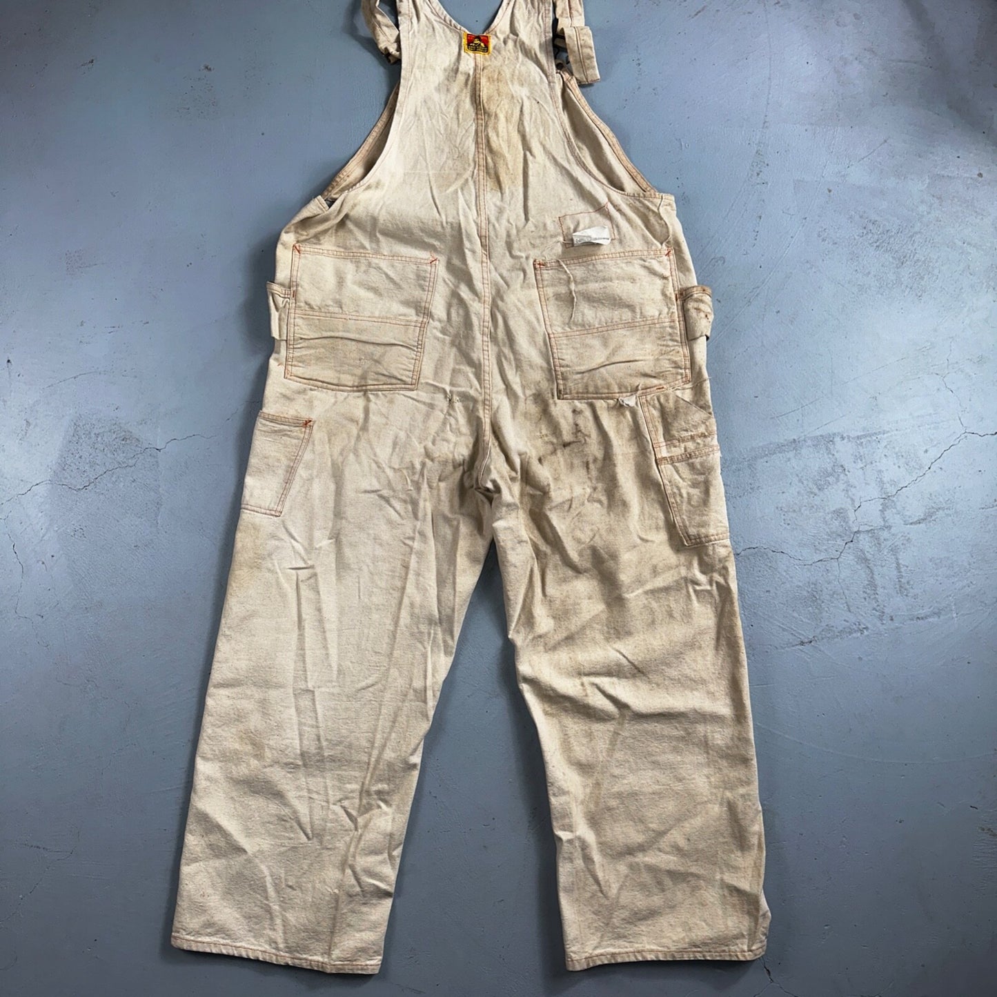 Ben Davis Vintage 60s Yellow Tag Canvas Overalls Pants Union 1960s USA Thrashed