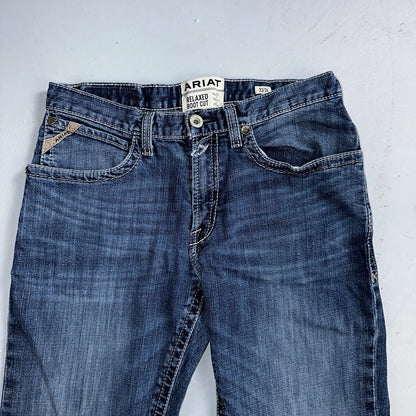 Ariat Jeans Mens 33x34 Blue M4 Boot Cut Relaxed Coltrane Jeans Denim Medium Wash