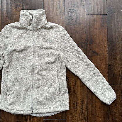 The North Face Fleece Jacket Womens Med Full Zip Sweatshirt Soft Oatmeal Sherpa