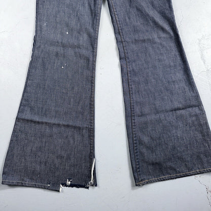 Levis 684 Orange Tab VTG Big Bell Dark Wash Bell Bottom Flare Jeans Sz 29x32