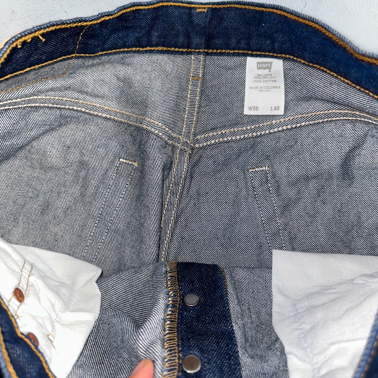 Levis 501 Vintage Y2K 90s XX Straight Leg Jeans Blue Dark Wash 36x40 Act 34x35