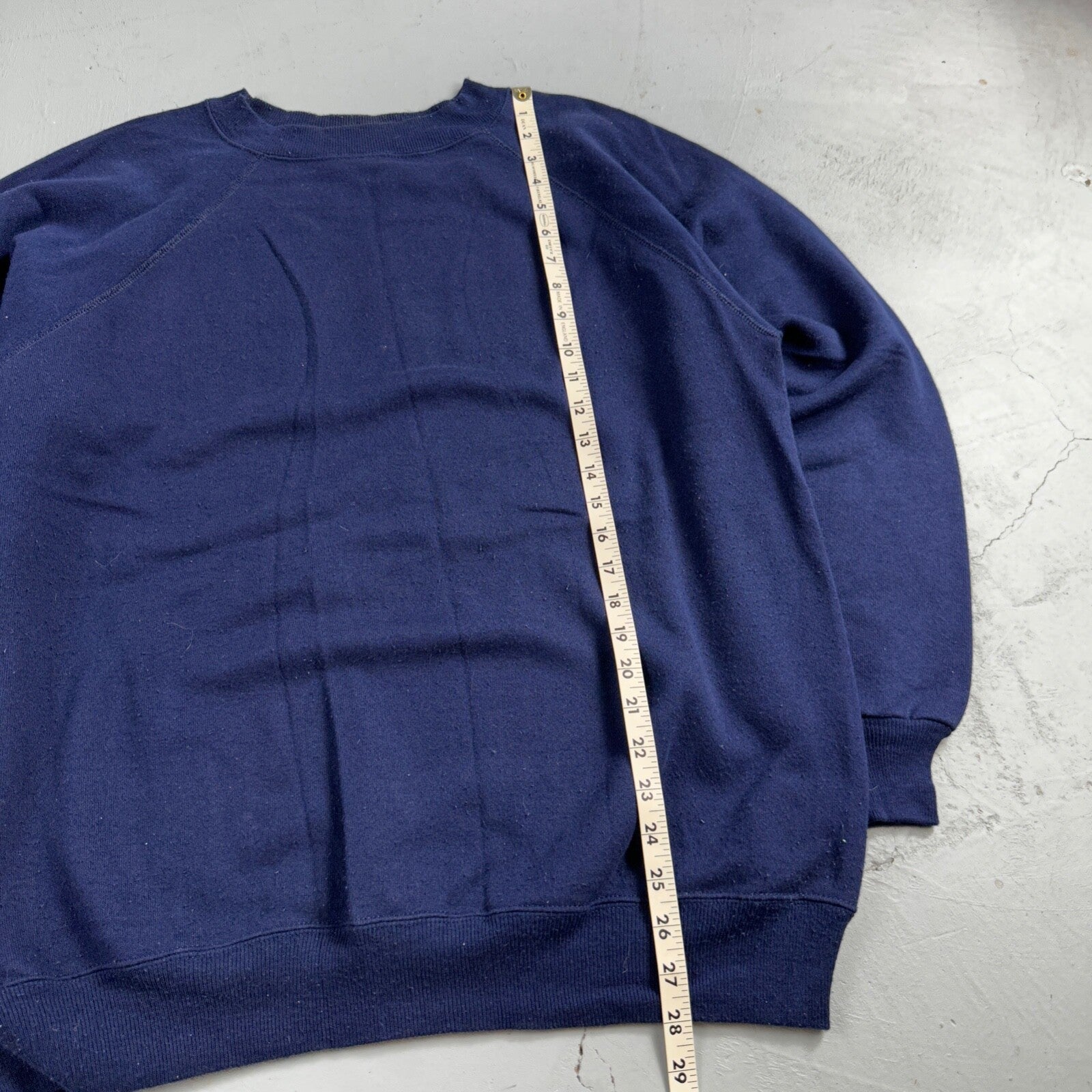 Hanes XL Blank Sweatshirt 90s VTG Crewneck USA Navy Blue Simple Basic Blank