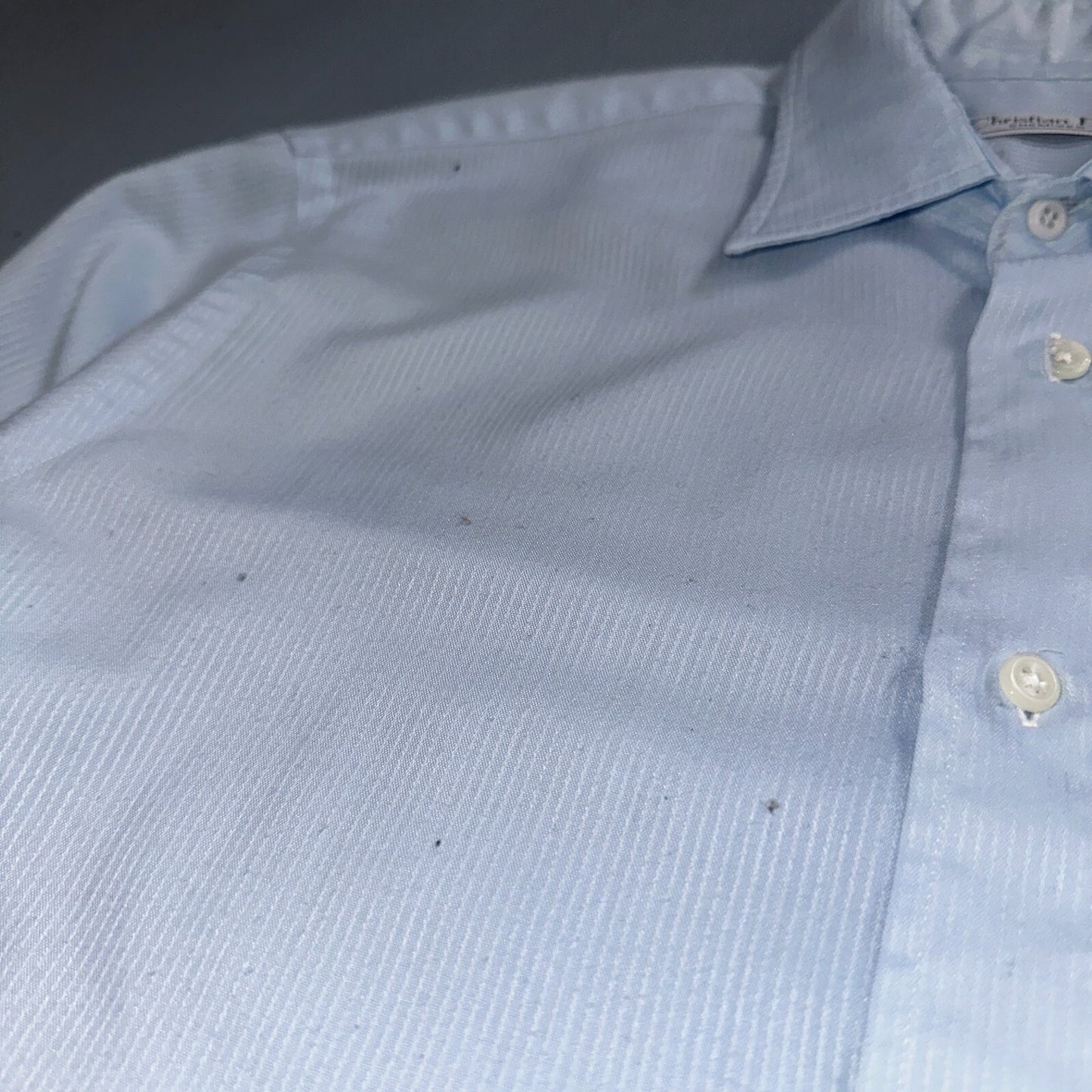 Christian Dior VTG Button Shirt Long Sleeve Men’s 16.5 Blue Basic Chemises QVV