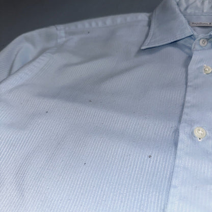 Christian Dior VTG Button Shirt Long Sleeve Men’s 16.5 Blue Basic Chemises QVV