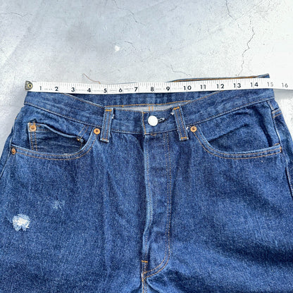 Levis 501 Vintage 80s USA XX Straight Leg Jeans Blue Dark Wash 34x34 Act 30x29