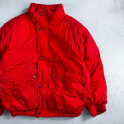 Mighty Mac Jacket Mens 44 Red Bomber Down Filled Norsac Puffer Vintage 80s