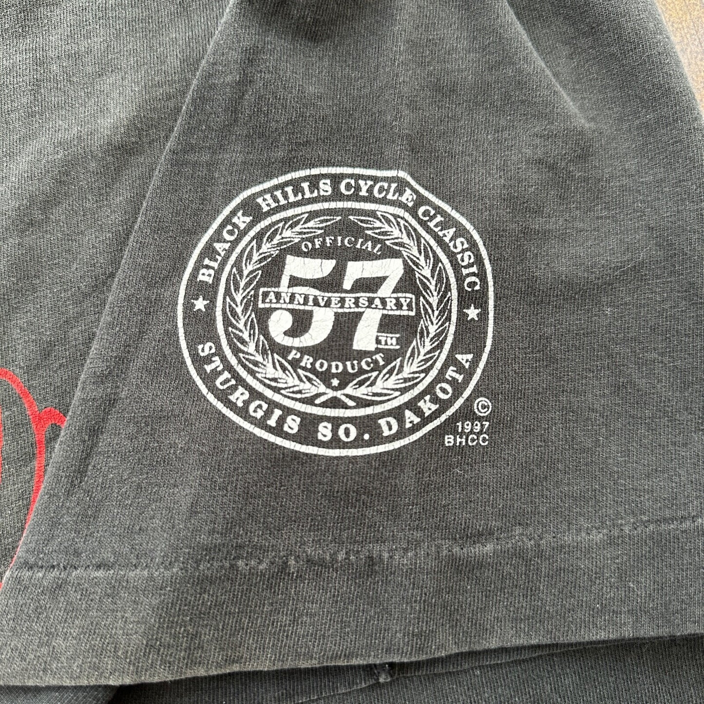 Sturgis Black Hills Rally 1997 Vintage T Shirt Black Harley Motorcycle Grunge XL