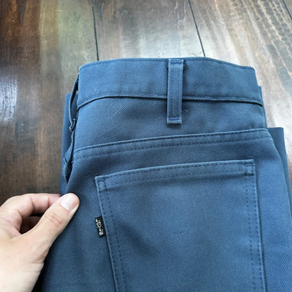 VTG Levis 517 Lot 2 Blue + Brown Polyester Pants Black Gold Tab 34x30 Act 32x28