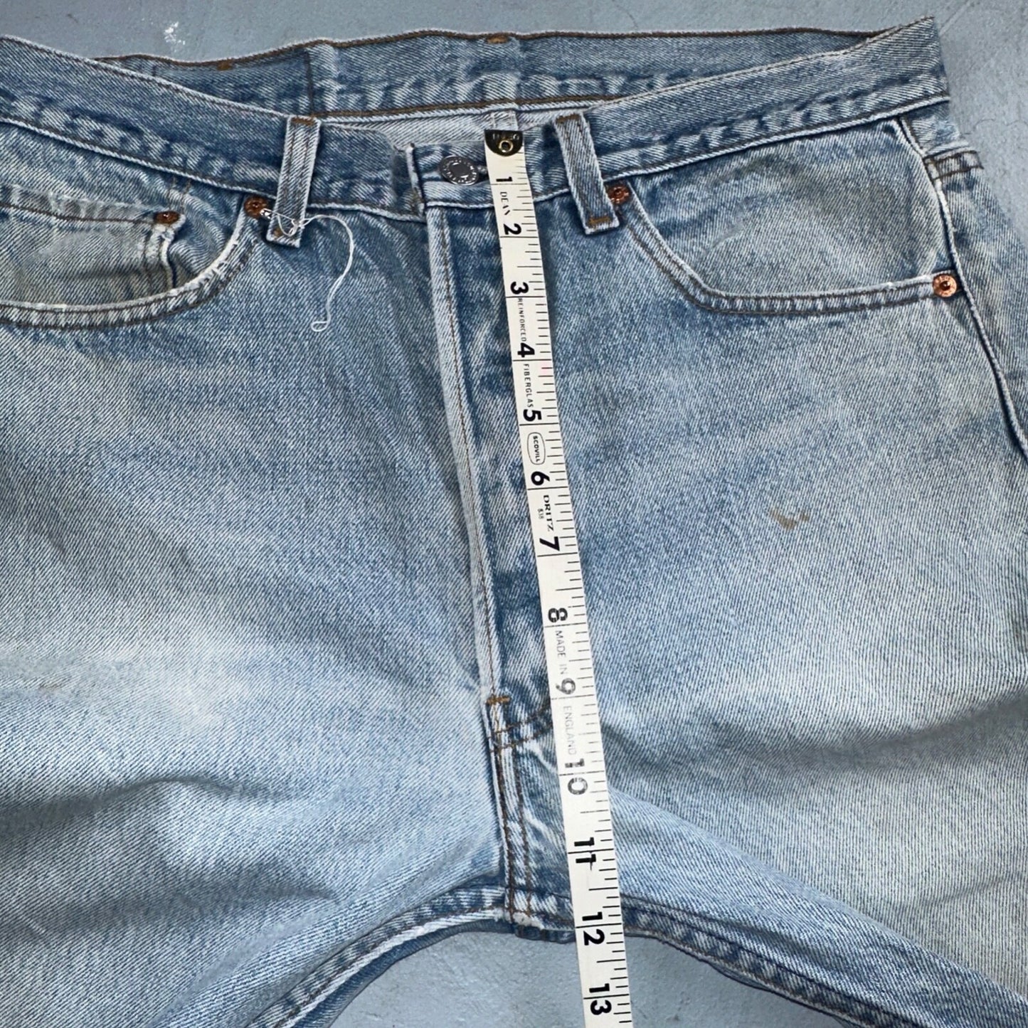 Levis 501 Vintage 90s USA XX Straight Leg Jeans Blue Light Wash 34x36 Act 32x32