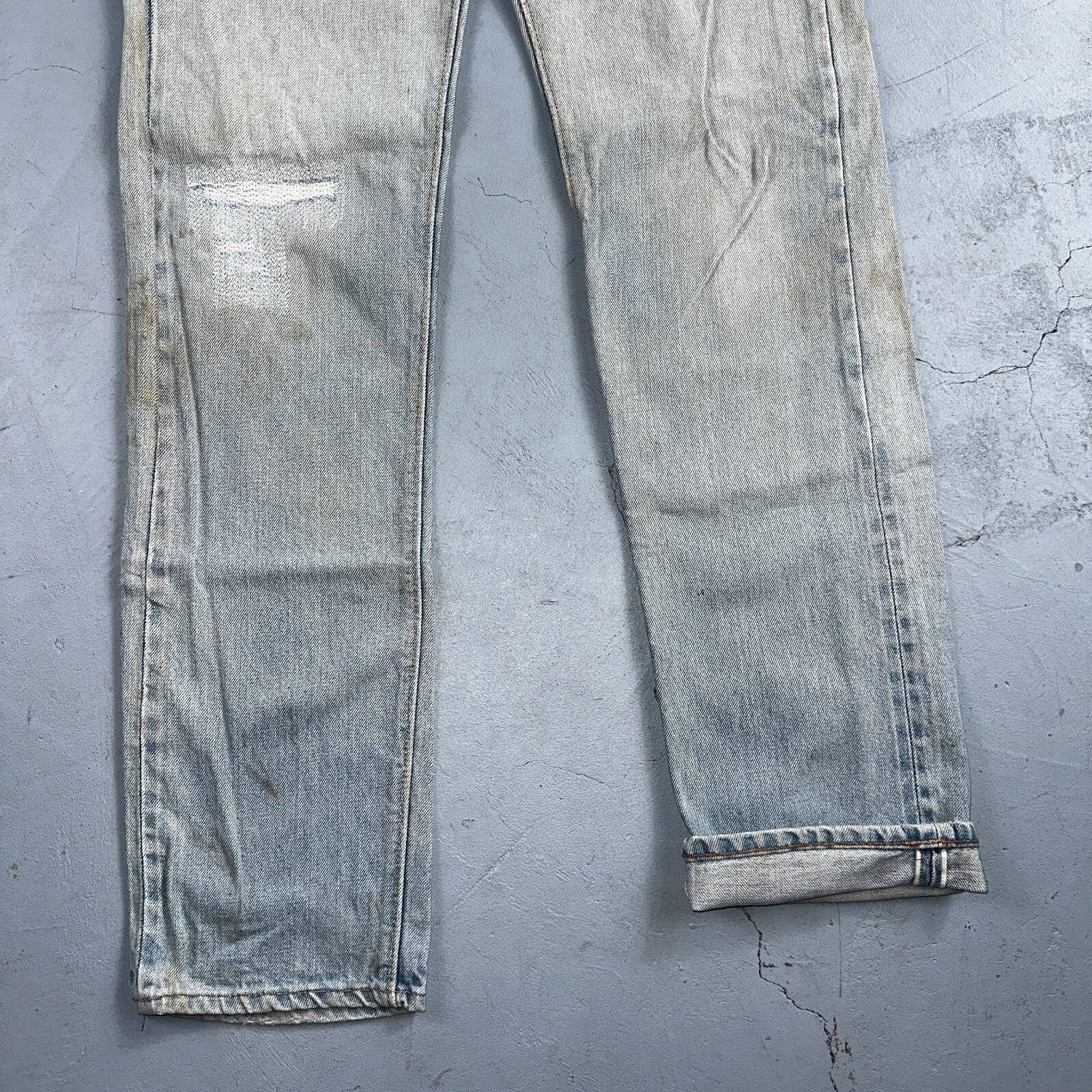 Levis 505 VTG 70s SS Redline Selvedge USA XX Jeans Light Wash Talon Act 29x34