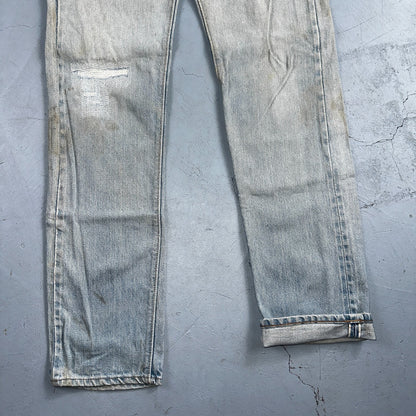 Levis 505 VTG 70s SS Redline Selvedge USA XX Jeans Light Wash Talon Act 29x34