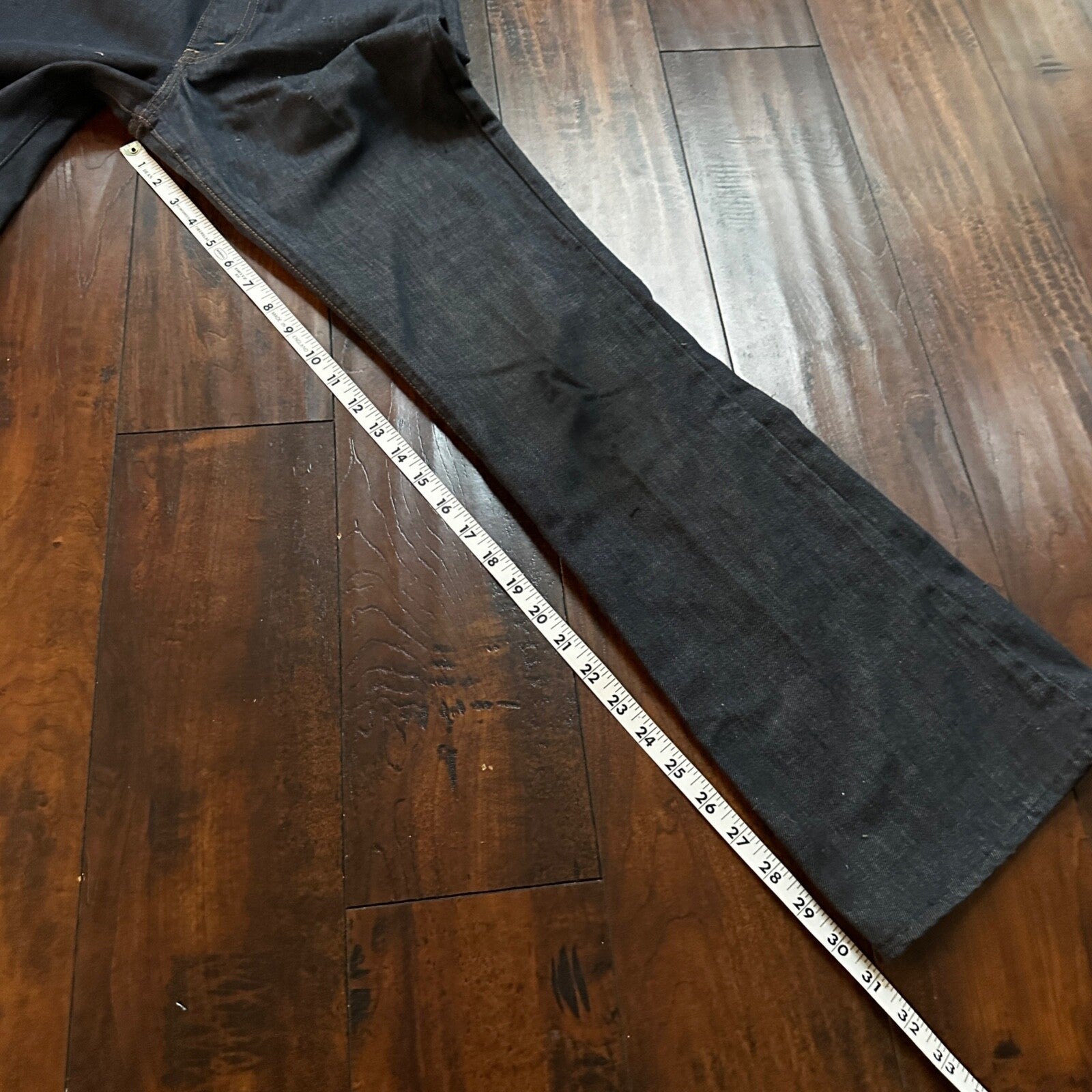 Levis VTG 1970s Red Tab 517 Talon Zipper Black 26x31 Boot Cut 70s Rare Jeans