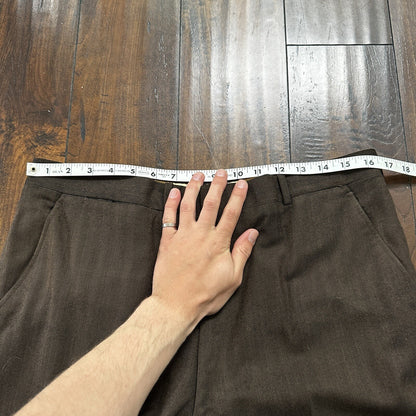 1960s 1970s Brown Striped Sport Jacket VTG Mens Suit 44 33x32 Rockabilly Wool