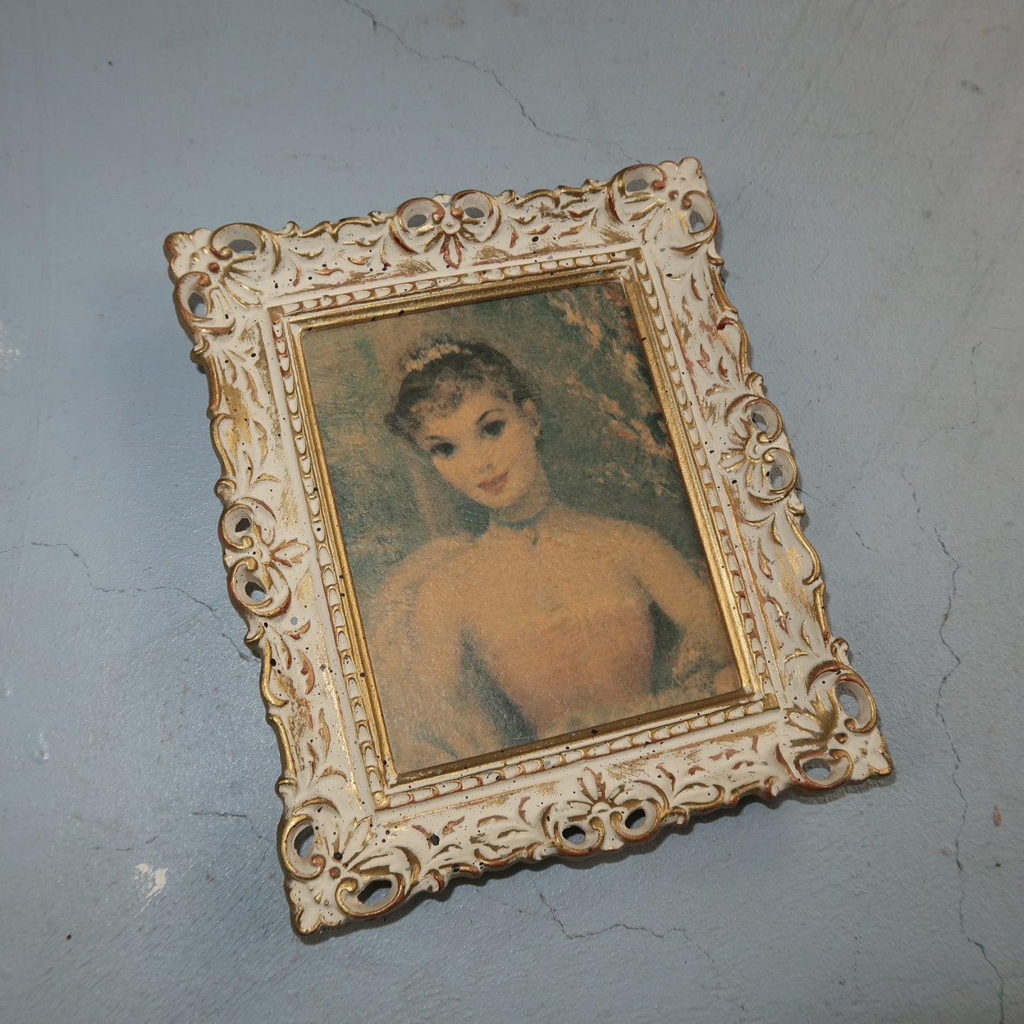 Vintage Garden Party Parisian Lady Print by Cydney Grossman 1950's Art Cute