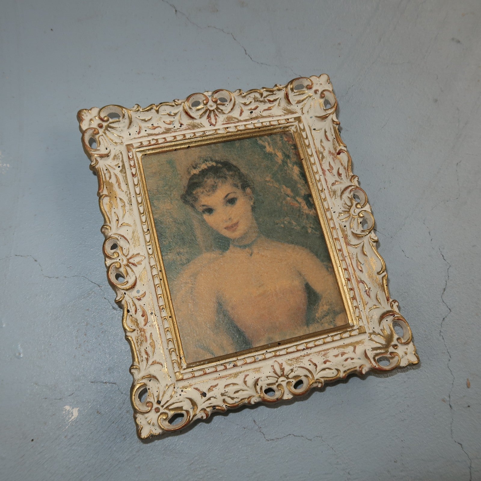 Vintage Garden Party Parisian Lady Print by Cydney Grossman 1950's Art Cute