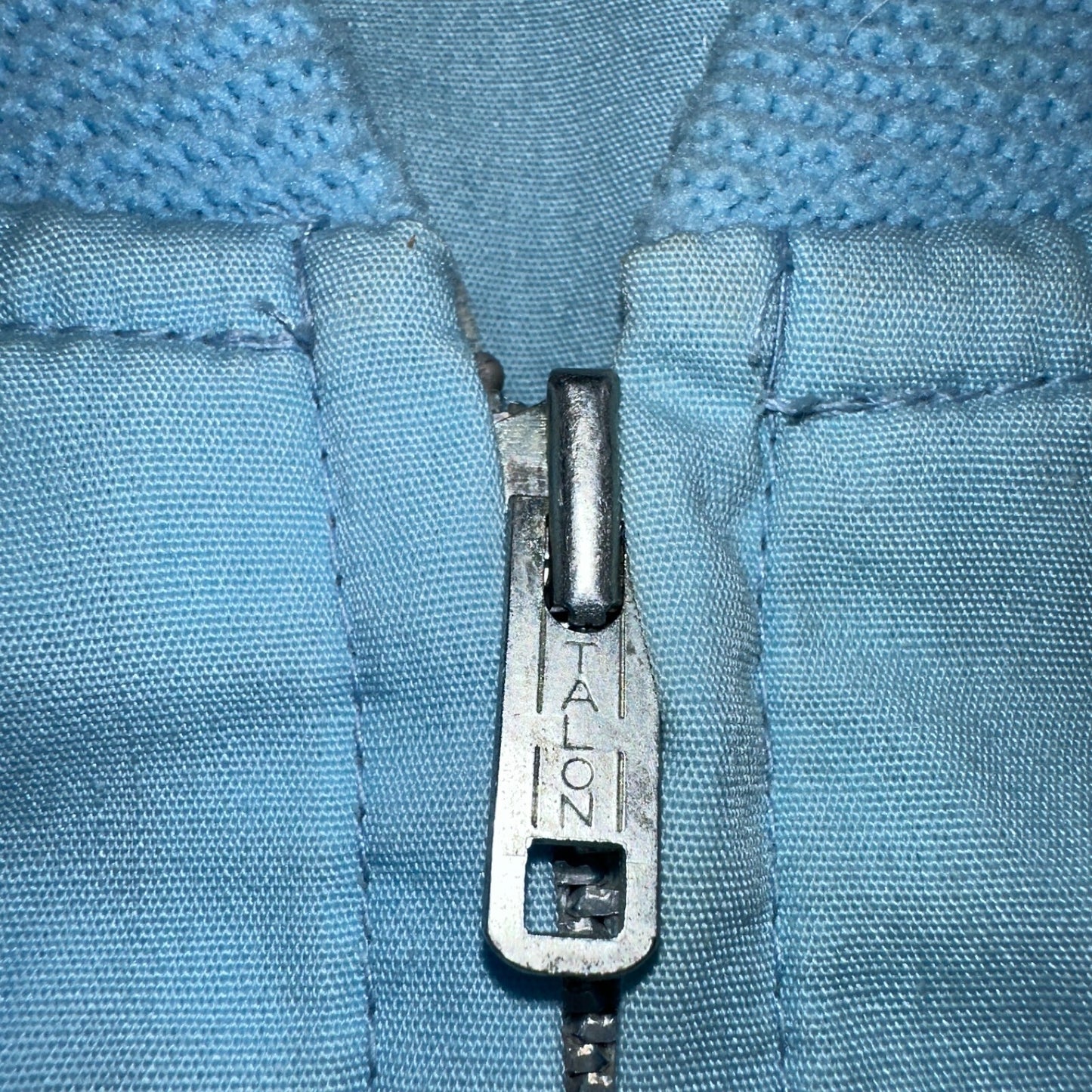 Vintage JC Penneys 70s Derby Jacket Sports USA Baby Blue Talon Bomber Large